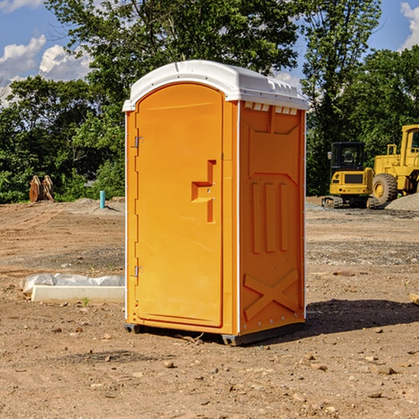 can i customize the exterior of the portable toilets with my event logo or branding in Horizon West